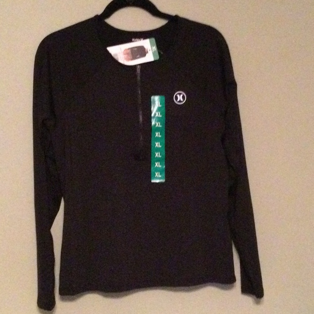 Hurley Rash Guard long sleeve women’s black XL NWT